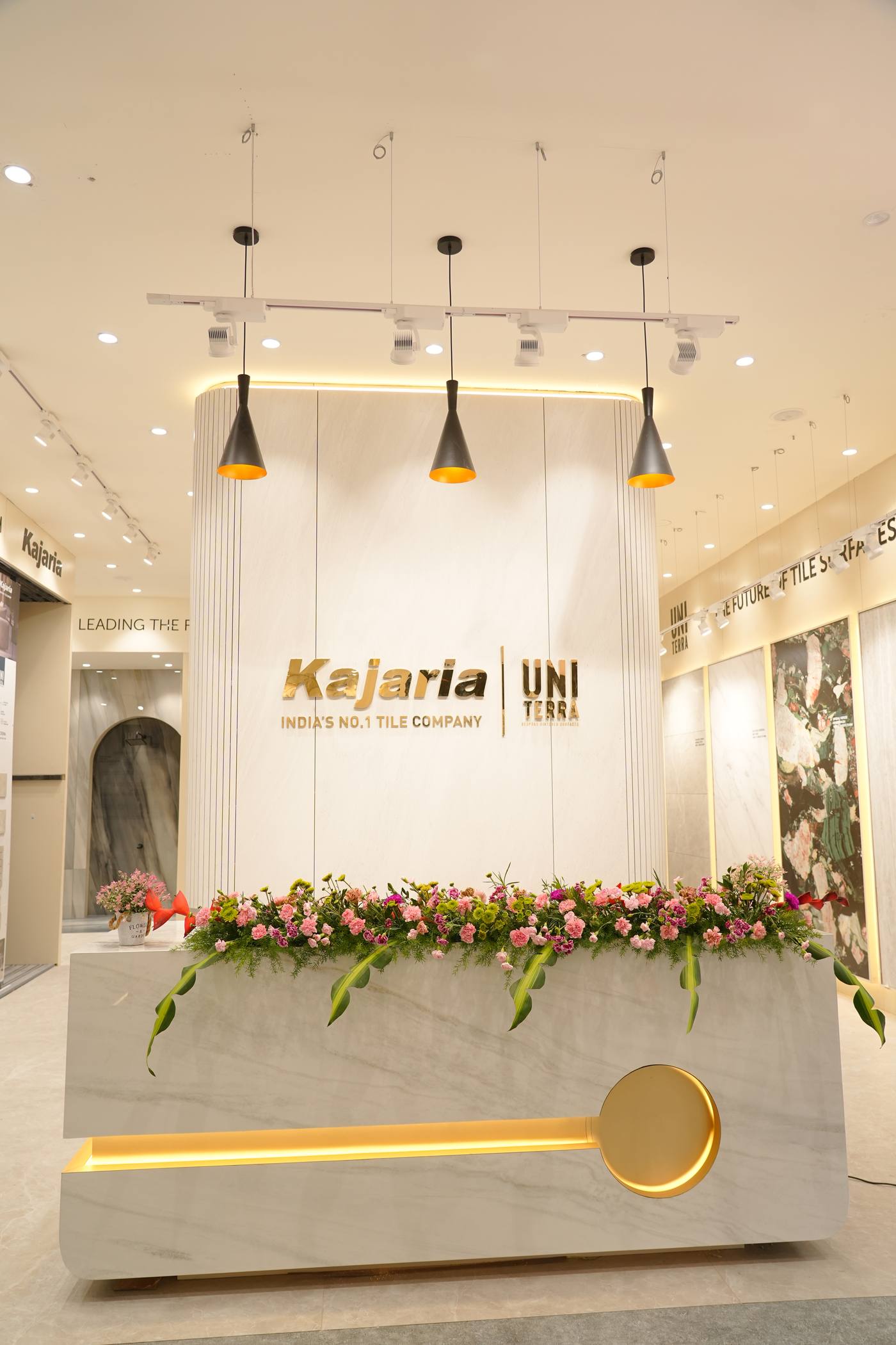 Inside Kajaria Galaxy, Tumkur — Kajaria UNI TERRA display