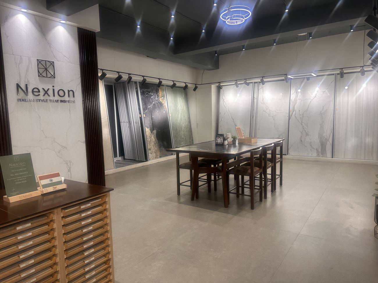 Nexion Studio at NDA Arcade — Italian large-format porcelain slabs